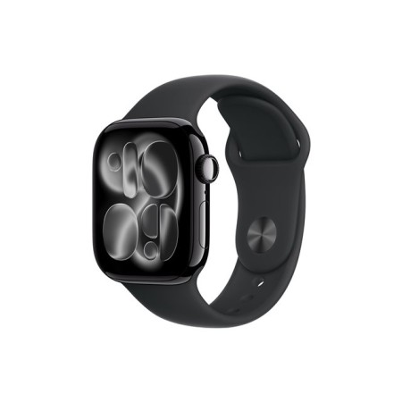 Smartwatch apple watch s11 gps + cellular 42mm jet black aluminium case black sport band - s - m