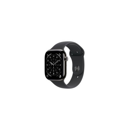 Smartwatch apple watch s11 gps + cellular 42mm slate titanium case black sport band m - l