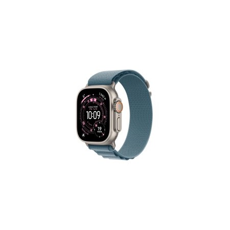 Smartwatch apple watch ultra 3 gps + cellular 49mm natural titanium case blue alpine loop - l