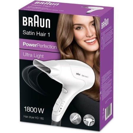 Secador Braun BRHD180E/ 1800W/ Blanco