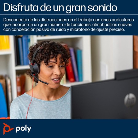Auricular poly blackwire 5210 usb tipo c negro