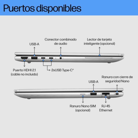 Portatil hp elitebook 630 g11 notebook u5 - 125u 16gb ssd 512gb 13.3 pulgadas