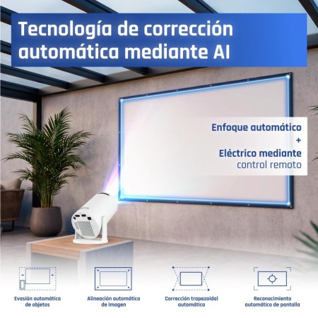 iggual Pack mini proyector + pantalla 100″ plegabl