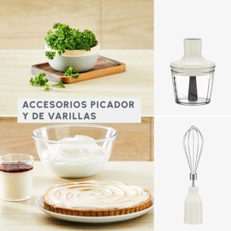 Batidora de mano Moulinex Quickchef/ 1000W/ 10 Velocidades/ Capacidad 800ml/ Incluye Varillas, Picadora y Vaso Medidor