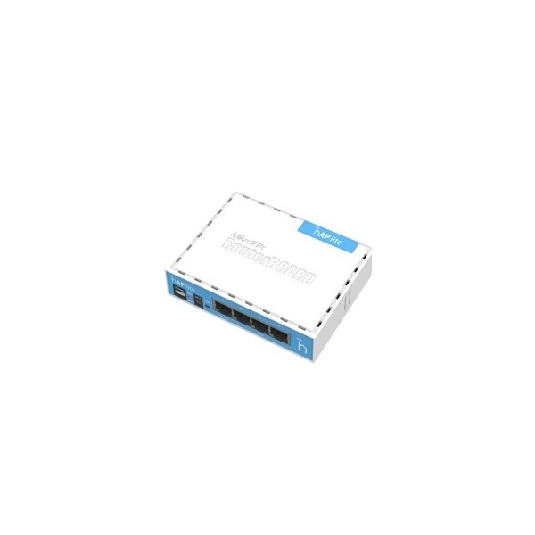 Mikrotik router board rb - 9412nd hap lite with 650mhz cpu 32mb ram 4xlan built - in 2.4ghz 802b - g - n 2x2 two chain wireless
