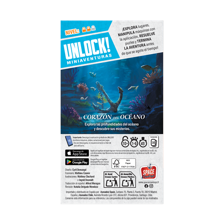 Juego de mesa unlock mini el corazón del océano