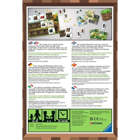 Juego de mesa ravensburger minecraft farmers market esp.