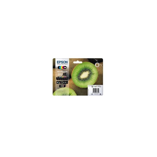 Multipack cartucho tinta epson 202xl c13t02g74010 5 colores claria kiwi