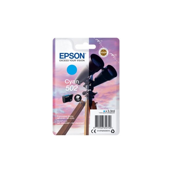 Cartucho tinta epson t02v240 502 cian ink