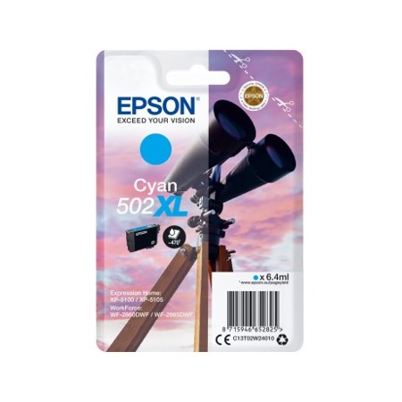 Cartucho tinta epson t02w240 502xl cian ink