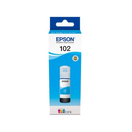 Cartucho tinta epson c13t03r240 102 ecotank cian ink et - 2700 - et - 2750 - et - 3700 - et - 3750 - et4750