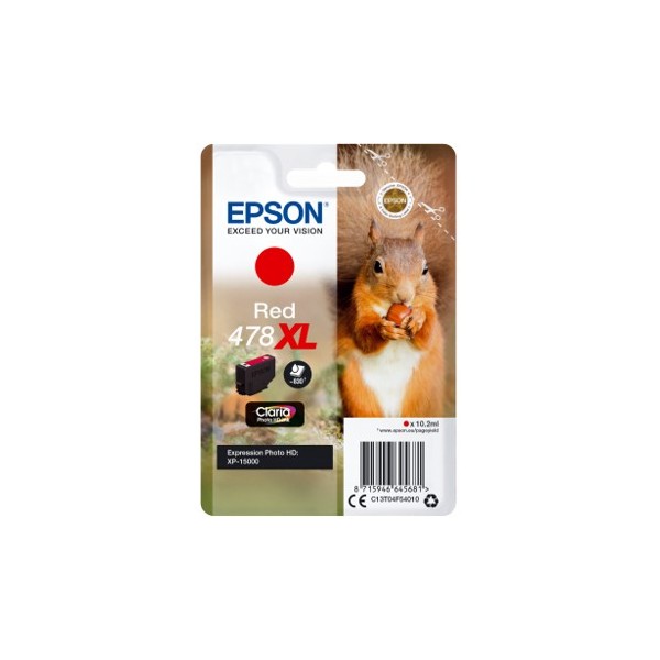 Cartucho tinta epson c13t04f54010 singlepack rojo 478xl claria photo hd ink