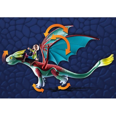 Playmobil dragones: nine realms: feathers & alex