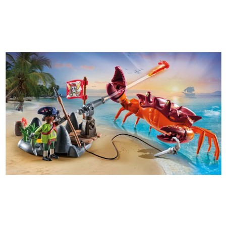 Playmobil batalla con el cangrejo gigante
