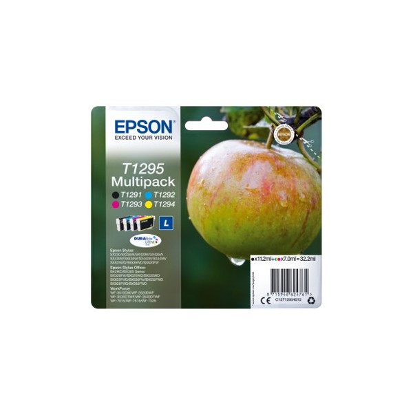 Multipack tinta epson c13t12954012 negro -  cian -  magenta -  amarillo manzana