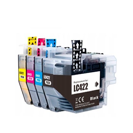 Cartucho de tinta compatible dayma brother lc422 cian 550 pag. premium