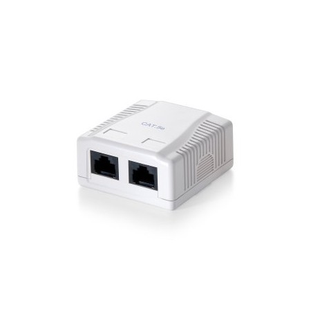 Roseta de superficie equip categoria 5e 2x hembras rj45
