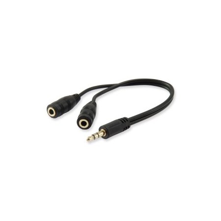 Cable audio equip mini jack 3.5mm macho a 2 jack 3.5mm hembra