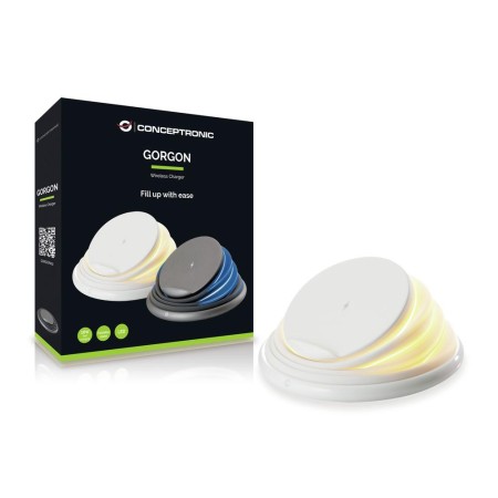 Cargador inalambrico conceptronic gorgon02w qi 10w blanco