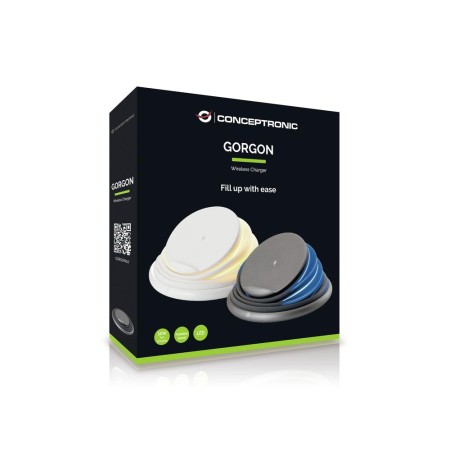 Cargador inalambrico conceptronic gorgon02w qi 10w blanco