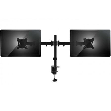Soporte pantalla equip para mesa dos brazos 2 pantallas 13 pulgadas - 27 pulgadas de brazo inclinable y giratorio 360º max. vesa
