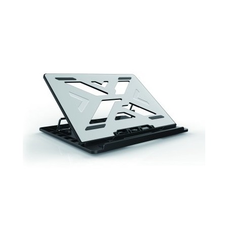 Soporte - base de refrigeracion conceptronic para portatiles hasta 15.6 pulgadas aluminio gris