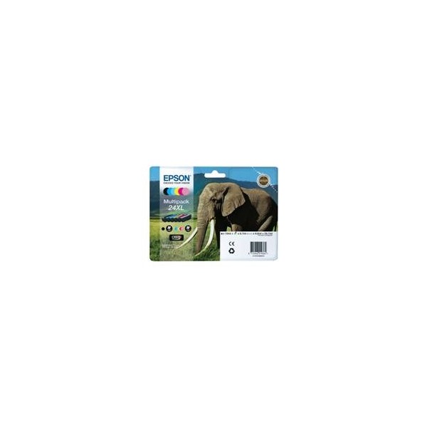 Multipack tinta epson t243840 6 colores 24xl expresion photo xp - 950 -  elefante