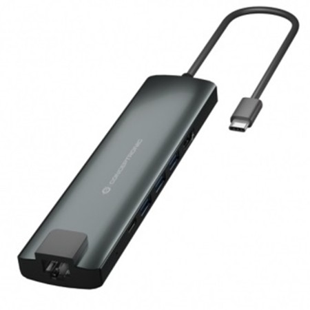 Adaptador conceptronic usb tipo c 9 en 1 hdmi - usb - c - pd - usb 3.0 - sd - micro sd - rj45