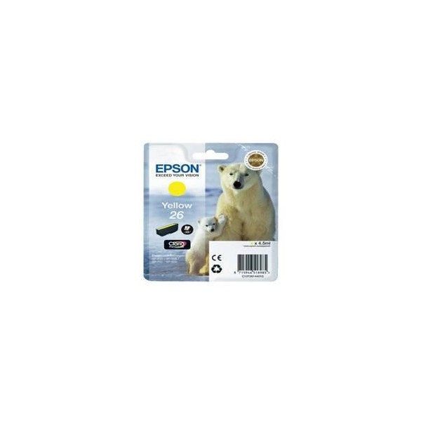 Cartucho tinta epson t261440 amarillo xp - 600 - 605 - 700 - 800 -  oso polar
