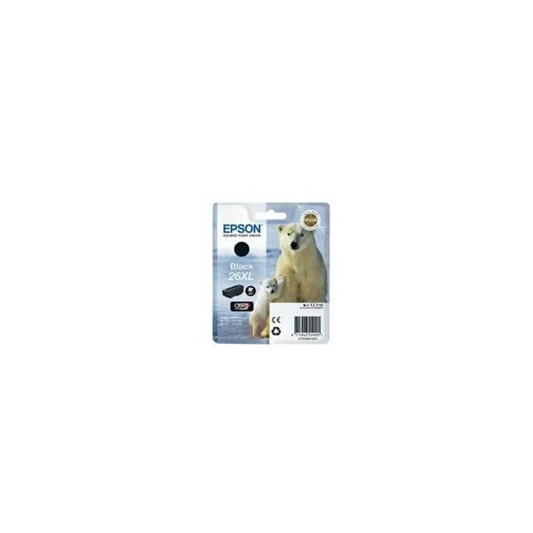 Cartucho tinta epson t262140 negro xl xp - 600 - 605 - 700 - 800 -  oso polar