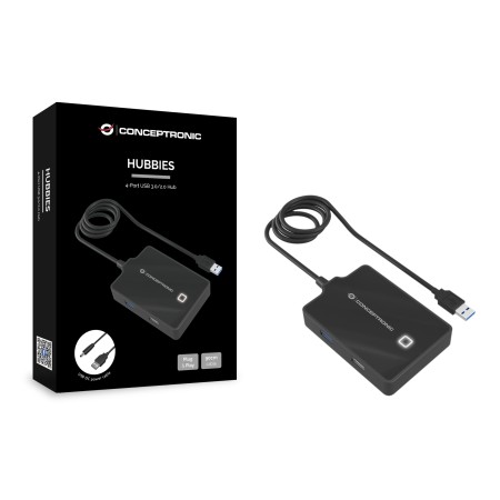 Hub usb 2.0 - 3.0 conceptronic hubbies10b 4 puertos y cable de 90cm