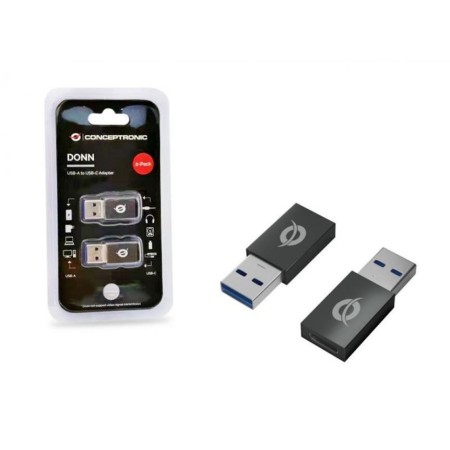 Kit adaptadores conceptronic usb 3.0 a usb tipo c macho - hembra 2 unidades