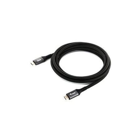 Cable usb tipo c equip usb 4 gen 2x2 pd 100w 4k 60hz 20gbps 2m negro