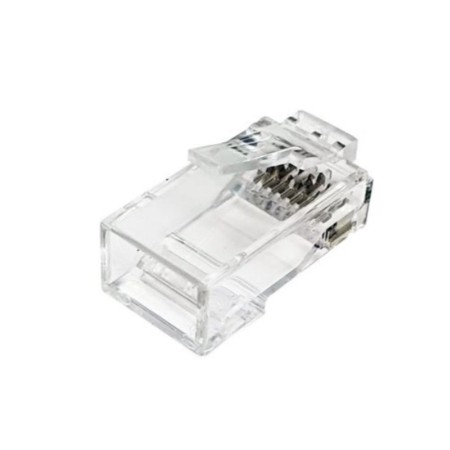 KIT 100 CONECTORES RJ45 EQUIP CATEGORIA 6A 121176 CON CAPUCHON Y GUIA
