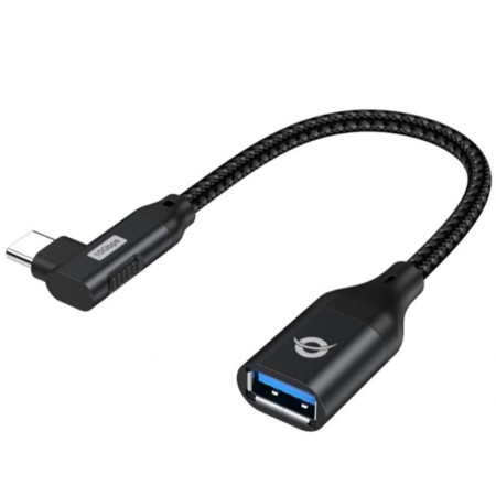 ADAPTADOR USB-C CONCEPTRONIC ABBY19B A 1xUSB-A 3.2 10 Gbps HEMBRA OTG ANGULO DE 90º