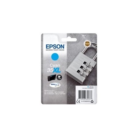 Cartucho tinta epson c13t35924010 cian xl durabrite ultra ink 35xl -  1900 paginas - candado
