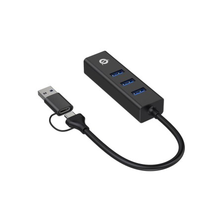 Adaptador conceptronic usb a gigabit ethernet rj45 - con hub usb 3.0 - 3 puertos - adaptador usb - c