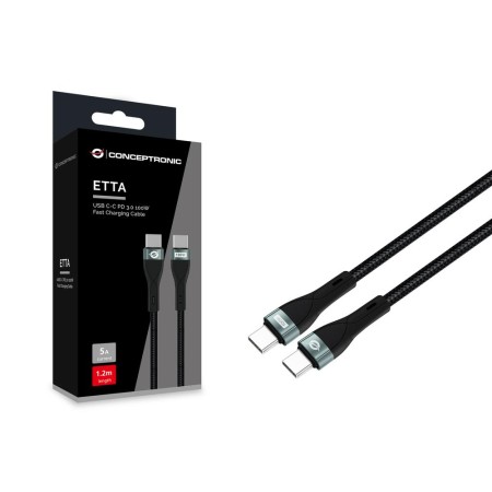 Cable usb tipo c conceptronic 1.2m - macho - macho - pd 3.0 - 100w