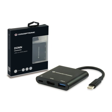 Adaptador conceptronic usb tipo c a hdmi - usb 3.0 - usb tipo c