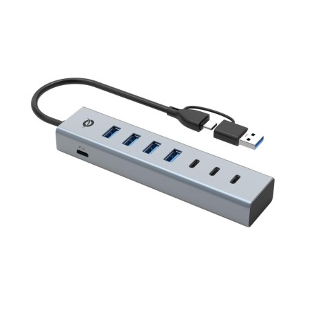 Hub usb 3.0 conceptronic hubbies20gp 7 puertos usb - c a 3xusb - c 4xusb - a con alimentador