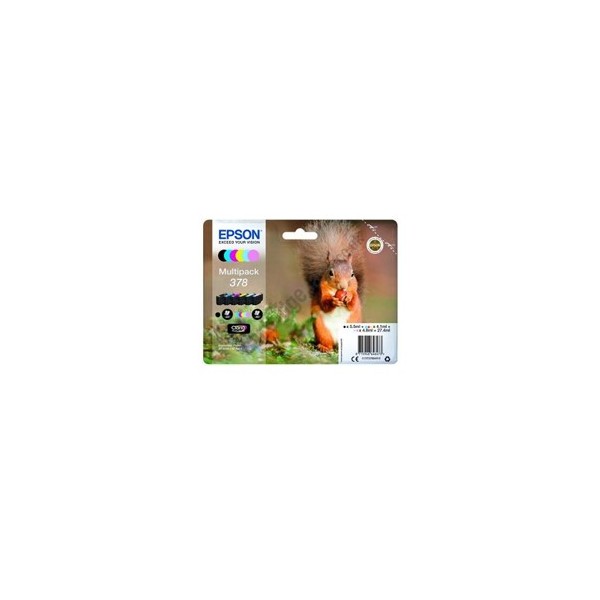 Multipack cartucho tinta epson 378 c13t37884010 6 colores foto claria 378 ardilla