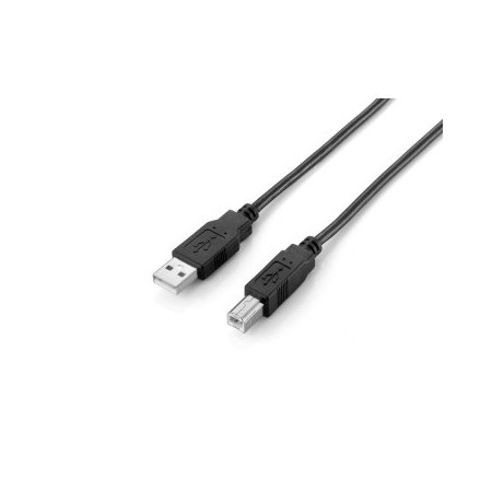 Cable usb 2.0 a usb tipo b equip 2m - macho - macho - negro