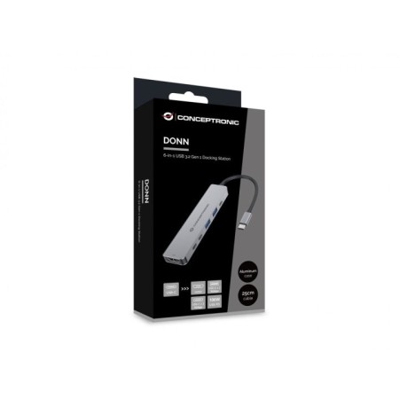 Docking usb - c conceptronic donn33g 1xhdmi 1xusb - c pd 100w 2xusb - a 3.0 2xusb - c