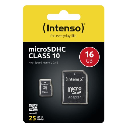 Intenso 3413470 Micro SD clase 10 16GB c/adapt