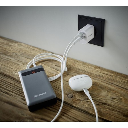 Intenso | Cargador pared W30AC|1xUSB-A 1xUSB-C
