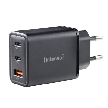 Intenso | Cargador pared GaN W65ACC| negro