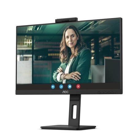 Monitor Profesional AOC 24P3QW 23.8″/ Full HD/ Webcam/ Multimedia/ Regulable en altura/ Negro