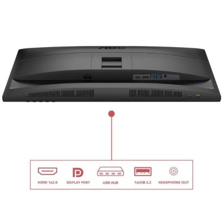 Monitor Profesional AOC Q27E4U 27″/ QHD/ Multimedia/ Regulable en altura/ Negro