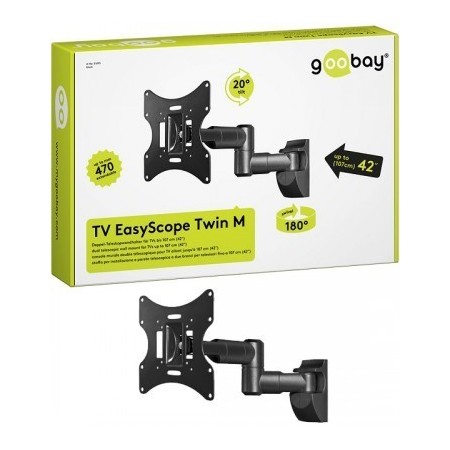 SOPORTE TV/M GOOBAY EASYSCOPE TWIN M 17 -42 NEGRO