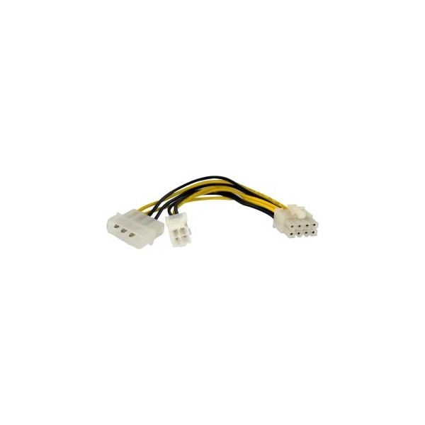 Cable alimentacion placa - micro 4 pin hembra y molex a 8 pin macho startech